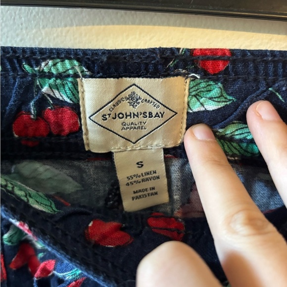 St. John's Bay Cherry Print Women's Shorts - Picture 5 of 7